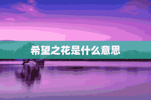 希望之花是什么意思(希望之花是什么花?)